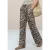 Street One Dames Wide Legs broek in Loose Fit met leopatroon in Bruin