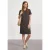 Street One Dames Knielange jersey jurk met ronde hals in Bruin