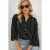 Oversized Gestreepte Cropped Shirt met Knopen sluiting