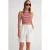 Hoge Taille Katoenen Touw Mini Shorts