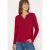 Cecil Dames Shirt met lange mouwen met gespleten hals in Rood