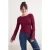 TRENDYOLMİLLA Dames Bordeaux Effen Lang Getailleerd Blouses