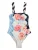 Next Badpak  blauw / rosa / zwart / wit