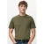 Mango Man slim T-shirt donkergroen
