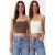 Slim Fit Vierkante Hals Crop Top