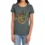 Harry Potter Dames-T-shirt met Hogwarts-wapen in verweerde stijl en getailleerde pasvorm (Houtskool)