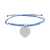 Luxenter mi sol armband in 925 sterling zilver en blauwe agaat met gerhodineerde afwerking