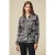 Oltre Patterned Satin Shirt Black