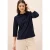 Cecil Dames Hoodie Shirt met geribde structuur in Blauw