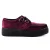 TUK Viva High Creeper bordeauxrode fluwelen platform veterschoenen in gothic-stijl – AV6802