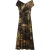Ted Baker Serinha Bardot Zwarte Midi-jurk Met Folieprint