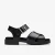 Orinoco Cross Zwarte Leren Sandalen