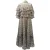 Valentino geplooide midi-jurk van beige zijde