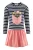happy girls Jurk  navy / kiwi / oudroze / wit