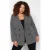 Trendyol Curve Dames Grijs Effen Lang Oversized Grote maten Blazers