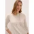 Cecil Dames Hoodie Shirt met geribde structuur in Beige
