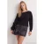 TRENDYOLMİLLA Dames Zwart Effen Driekwart mouw Oversized Sweatshirts