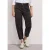 Street One Dames High Waist Barrel Leg Hose im Casual Fit in Bruin