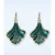 Ginko Leaf oorbellen in blauw en groen