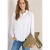 Cecil Dames Overhemdblouse in effen kleur in Wit