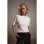 TRENDYOLMİLLA Dames Ecru Effen Driekwart mouw Regular fit T-shirts