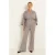 Claudia Sträter regular fit geruite flared broek – bruin