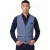 A Fish Named Fred gilets blauw gemeleerd normale fit