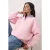 TRENDYOLMİLLA Dames Roze Effen Lang Oversized Sweatshirts