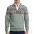 katoenen NZA trui geprint half zip groen