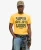 Superdry Mannen T-shirt met Geborduurde Letters Geel