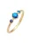 ELLI Ring ‘Opal’  blauw / goud