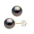 Oorbellen Studs Tahitian parels rond 8-9 mm captive Yellow Gold
