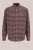 WE Fashion – Heren relaxed fit flannelen overhemd met ruit – Loose fit – Bordeauxrood – Katoen –