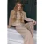 TRENDYOLMİLLA Dames Beige Colorblock Lang Regular fit Blazers