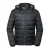 Russell Heren Nano Gewatteerd jack met capuchon (Zwart)