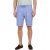 Linnen korte broek blauw New Zealand effen omslag