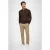 McGregor Fine Merino L/s Polo Chocolate Brown