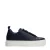 Manfield leren sneakers donkerblauw