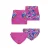 Just Beach reversible crop bikini Inside Out lichtblauw/donkerblauw/roze