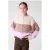 Shoeby rechtvallend gebreid gestreept vest met wol – paars