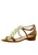 EVITA Sandalen met riem ‘SALVINA’  cognac / wit