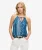 Beach Haltertop met Print Blauw