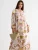MSN Collection Zomerjurk  mosterd / olijfgroen / oudroze / wit