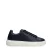 Manfield leren sneakers donkerblauw