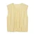 VERO MODA mouwloze top met plooien – lichtgeel