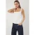 TRENDYOLMİLLA Dames Wit Effen Mouwloos Peplum Blouses