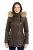 Dames Bruine Gewatteerde Leren Parka Jas – Bowen