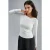 Slim Fit Geribbelde Bootneck Blouse