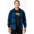 Hard Yakka QUILTED FLANNEL Heren Overhemdjack Blauw