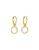 PURELEI Oorbellen ‘Closed Glow’  goud / transparant